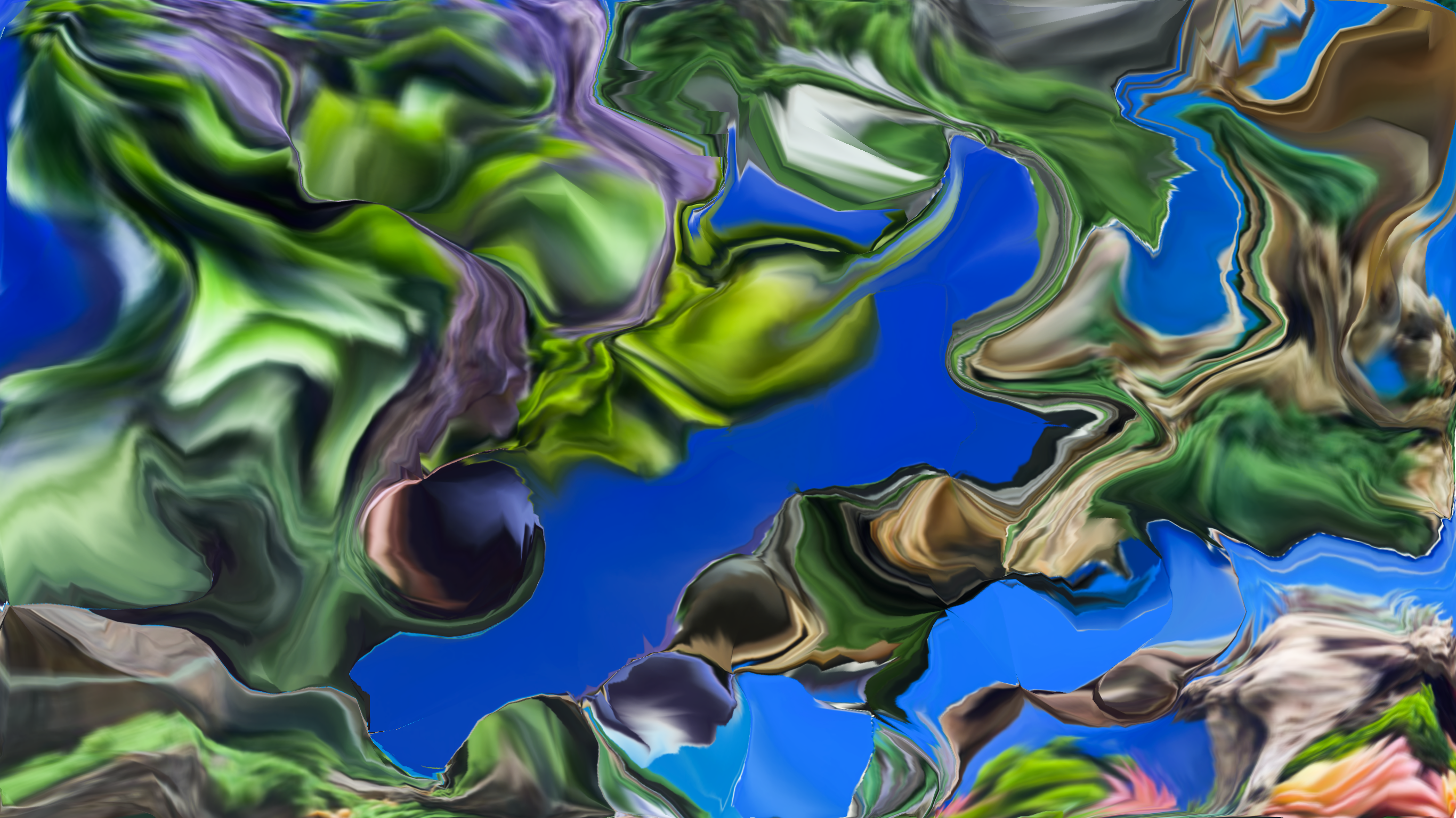 Currents of water flow